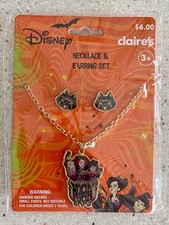 Hocus Pocus Necklace Earrings Set Disney Claire's New Halloween