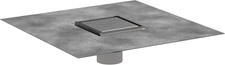 Brushed Stainless Steel Tileable Shower Drain Set with Rear Cover