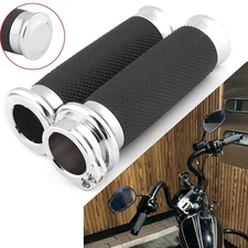 1 Inch Hand Grips Motorcycle Handlebar Grips Cable Throttle for Harley Dyna FXDB