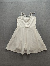 Speechless Women Mini Dress M White Fit & Flare Spaghetti Strap Pullover Party