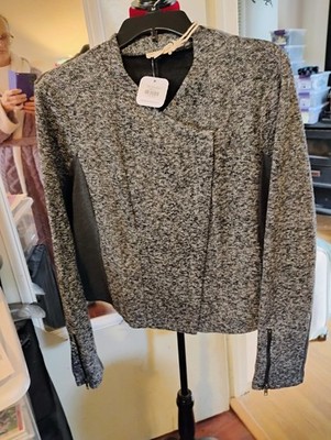 Hem & Thread, Sz. Lg., 2-tone Moto Knit Jacket.
