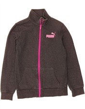 Puma M&auml;dchen Trainingsanzug Oberteil Jacke 13-14 Jahre Grau Baumwolle GE13
