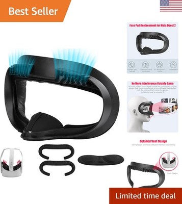 2-Pack Foam Replacement & Lens Protector for Oculus Quest 2 - Enhanced Comfort