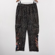 Johnny Was Animal Print Shuri Cargo Pants NWT 248.00 Floral Bugs Size Medium M