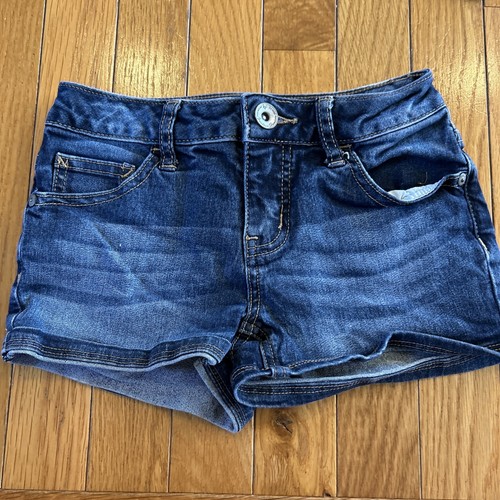 4 Pairs Of Justice Girl Size 10 Slim 10S Blue Denim Jean Shorts Sequins Bermuda - Picture 5 of 10