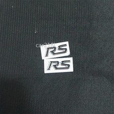 2x Chrome Silver Black Small