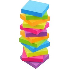 Sticky Notes 2x2 Inch 12 Pads 6 Bright Colors Self Stick Pads 100 Sheets per Pad