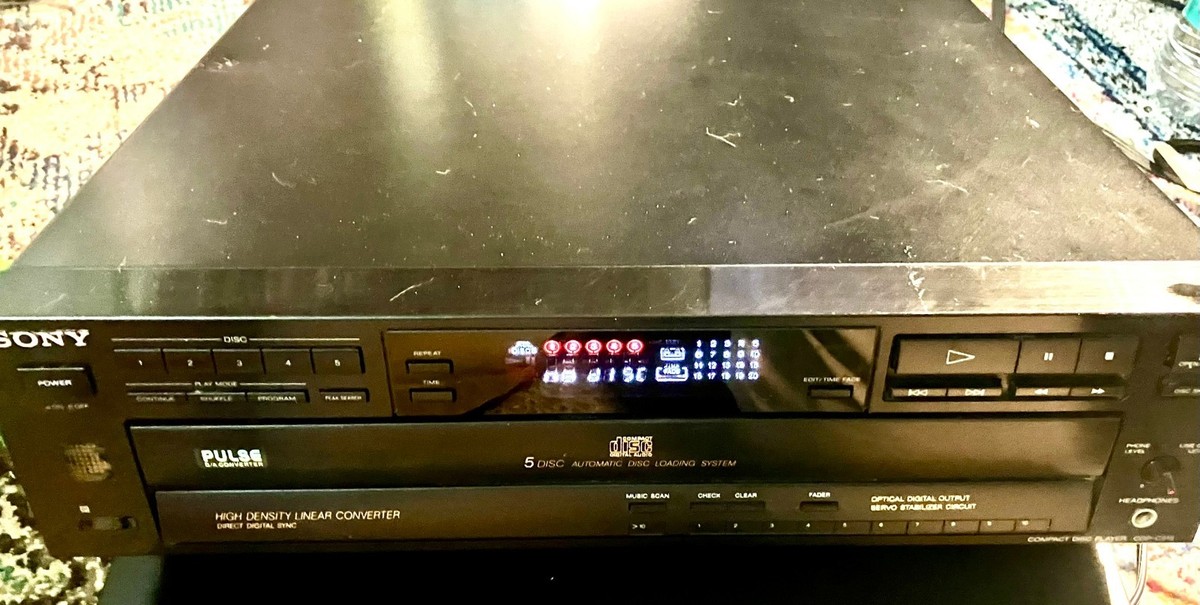 【中古】 SONY ソニー CDP-CE515 5枚CDチェンジャー Sony CDP-CE515 5-Disc Carousel CD Changer Player – VCR-DVD.com