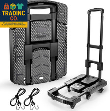 Folding Hand Truck 500Lbs, Portable Heavy Duty Dolly Cart, 6 Wheels Collapsible