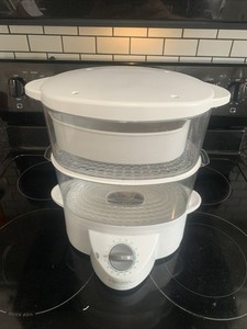 Black & Decker HS 2776 Flavor Scenter Steamer Deluxe 2 Tier Clear Food Veg Rice