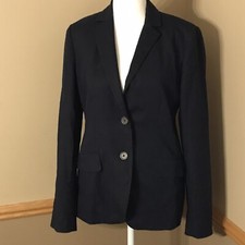 J. Crew Navy Cotton Lined Blazer Size 2