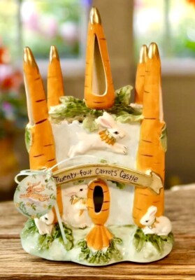 Blue Sky Clayworks Easter TWENTY FOUR CARROTS CASTLE NEW Auth Retailer