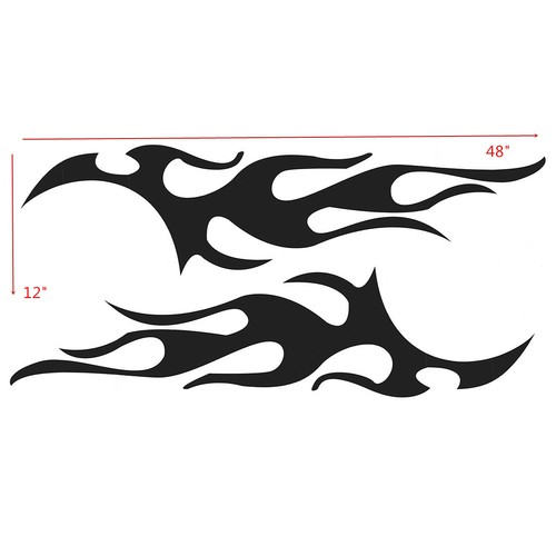 vinyl Flame sticker For auto graphic body car truck decal set large 12"x 48" - Picture 6 of 10