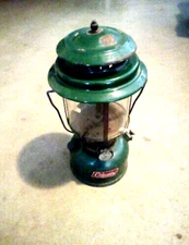 Vintage Coleman  Dual Mantle Lantern Model 220F 1981 FOR PARTS OR REPAIR (READ)