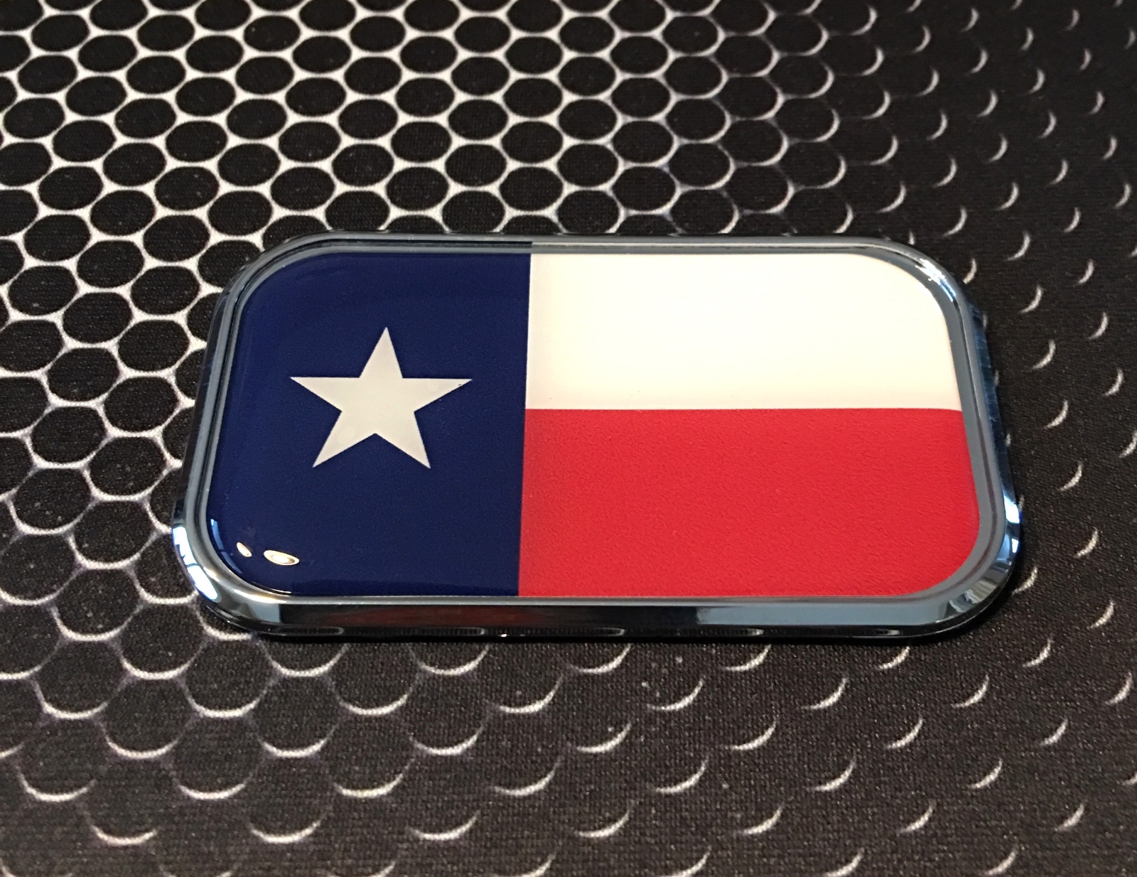 Texas Domed CHROME Emblem LONE STAR EMBLEM Proud Flag Car Sticker 3D 3