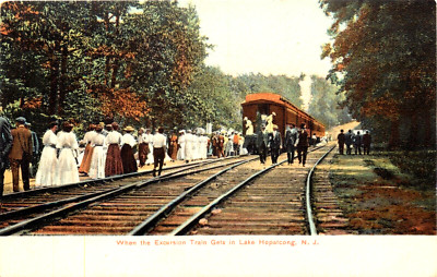 ''When The Excursion Train Gets In'', Lake Hopatcong, New Jersey NJ 1911