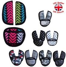 Baby Car Seat and Pushchair Belts Crotch Cover Harness Straps Pads Designs 3pcs
