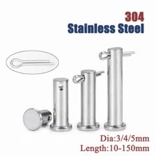 Φ3/4/5mm Flat Head Clevis Pins Through Hole 304 Stainless Steel With Split Pins 