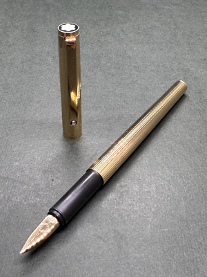 MONTBLANC NOBLESSE Slimline Gold-Metal GT Vint Fountain Pen Steel