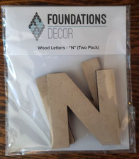 Foundations Decor Wood Letter- "N" crafts scrapbooking