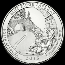 2015 S Blue Ridge Parkway National Park Quarter North Carolina "BU" ATB !