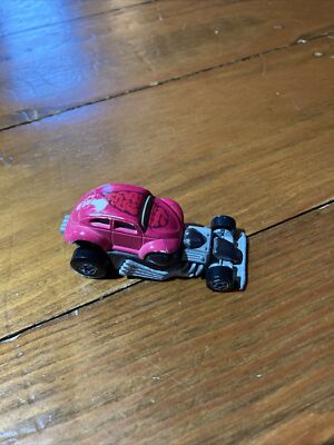Hot Wheels 1993 Volkswagen Bug Dragster Pink w Brain Graphics