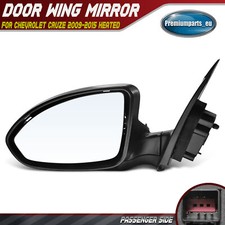 Electric Wing Mirror Passenger for Chevrolet Cruze 2009-2015 Heated Smooth Black