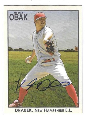 2010 TRISTAR OBAK KYLE DRABEK AUTO #5 NEW HAMPSHIRE E.L. LIMITED EDITION OF 425