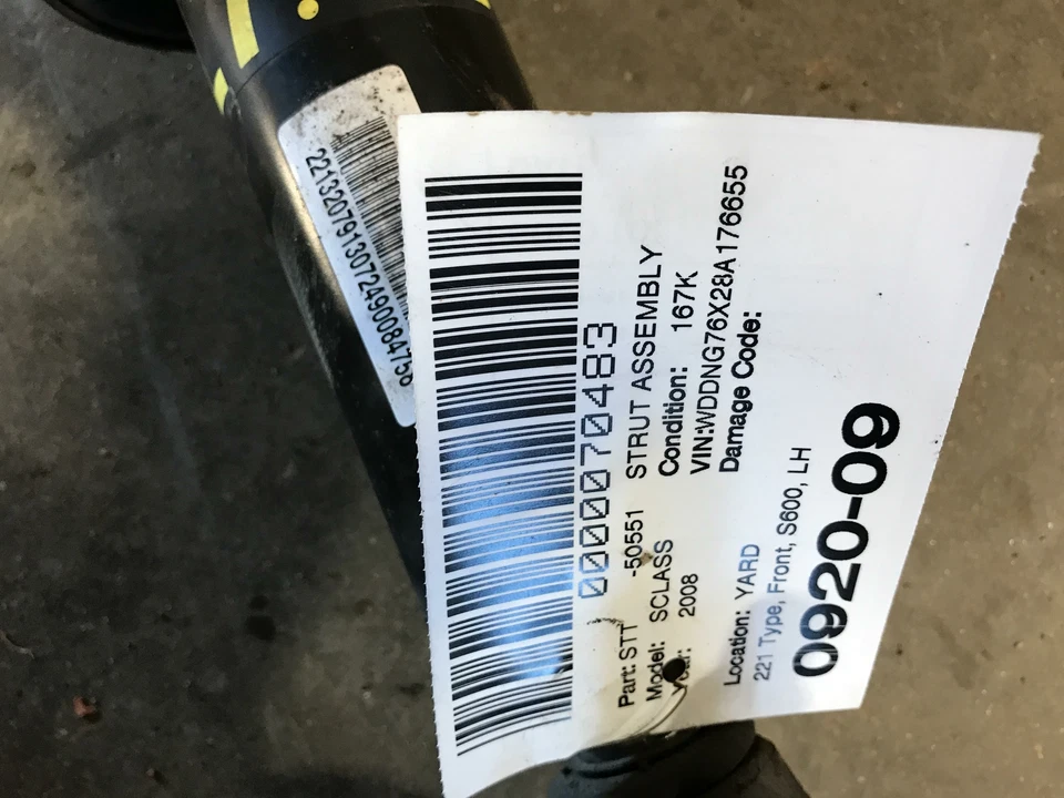 07 08 09 10 11 12 13 MERCEDES BENZ S600 S63 ABC AMORTIGUADOR DELANTERO IZQUIERDO LH 2213207913 Foto 4 de 4