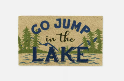 DII 30x18'' Modern Fabric Jump In the Lake Doormat in Multi-Color
