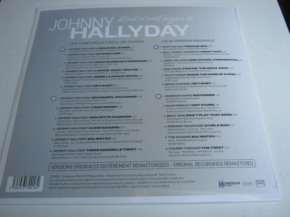 vinyle 33t. johnny hallyday: rock'n'roll legends.album 2 disque ( neuf ) - Photo 2/2