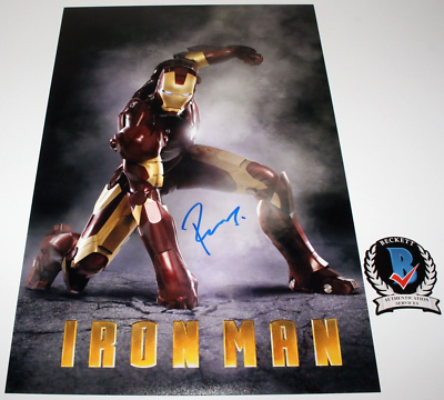 ROBERT DOWNEY JR SIGNED AVENGERS 'IRON MAN' 12x18 MOVIE POSTER
