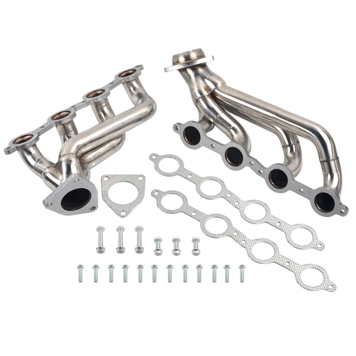 Shorty Headers For Chevy GMC 2002-2013 Trucks SUV 4.8L 5.3L 6.0L 6.2L T304 SS - Bild 1 von 7