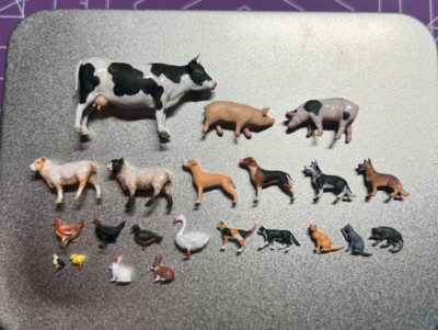 1/64 Animal Figure Model Mini Poultry Pets Scene Display Doll Diorama Model Toys