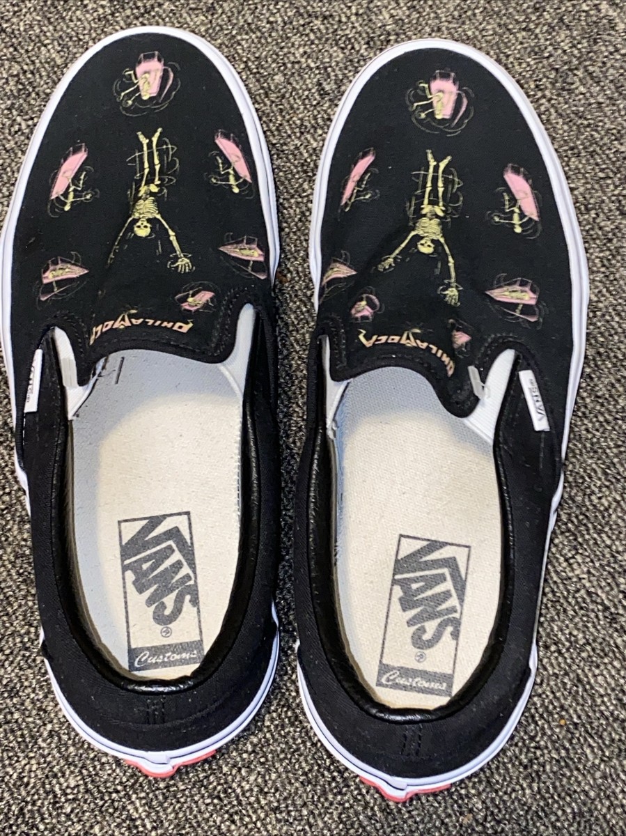 Vans Of The Wall Customs Skeleton Low Top Sneakers Mens Sz 7.5/women Sz 9 Vans Of The Wall Customs Skeleton Low Top Sneakers Mens Sz  main image 3