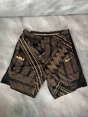 Nike DRI-FIT LeBron James Basketball Sports Men Black Gold
