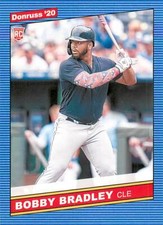 BOBBY BRADLEY 2020 Donruss BLUE BORDER ROOKIE RC #242 Indians 