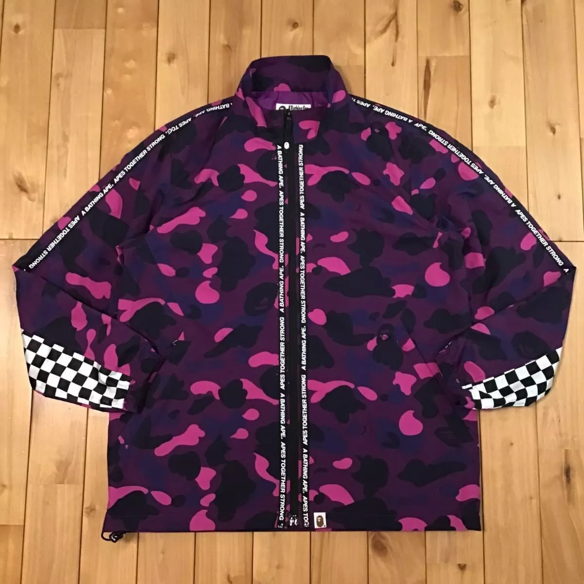 BAPE Graphic Relaxed Fit Coach Jacket Purple