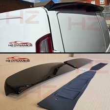 SPOILER TETTO PORTA POSTERIORE DOPPIA FIENILE PER FORD TRANSIT 2012-2022 CUSTOM NERO LUCIDO