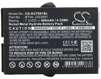 Ersatzakku - CS-KUT691BL - Ikusi BT06 / 2303691 - 7,2 Volt 600Mah Ni-Mh