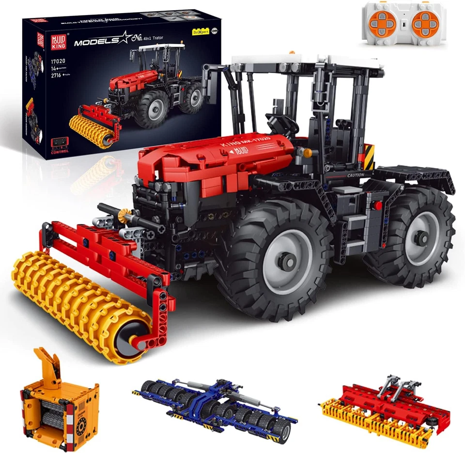 MOULD KING Technic Fastrac Traktor - Rot, 2716 Teile