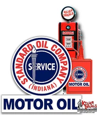 18" STANDARD MOTOR OIL GAS PUMP OIL TANK DECAL LUBESTER DECAL STICKER
