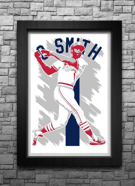 OZZIE SMITH art print/poster ST. LOUIS CARDINALS FREE S&H! JERSEY