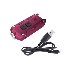 Nitecore TIP USB Rechargeable Keychain Light - 360 Lumens - Red w/USB Cable