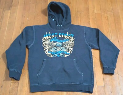 West Coast Choppers Hoodie Mens L Black Biker Motorcycle