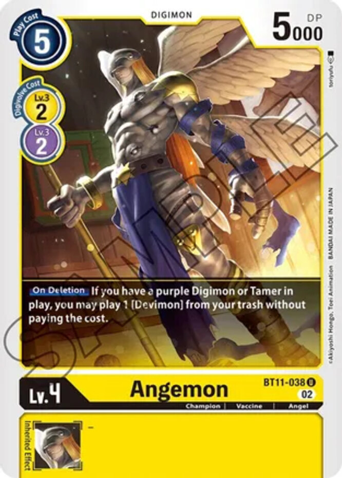NM-Mint, English Digimon Angemon - BT11-038 - U Dimensional Phase (BT11) Digimon
