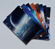 Filofax Pocket Organiser - Astonomy Space Contact Dividers set of 8 - Laminated