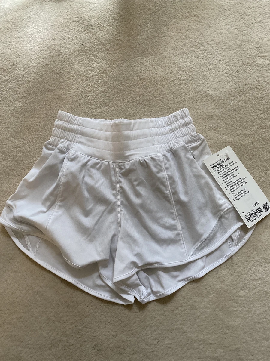 Lululemon Hotty Hot High-Rise Short 2.5 White 0 2 4 6 8 10 12 14