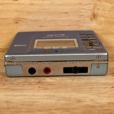 Enregistreur MiniDisc Sharp MD-MT77 | Portable, MDLP, Argent | Occasion Fonctionnel