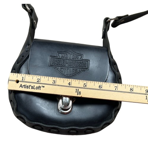 Vintage Harley Davidson leather side bag - Picture 9 of 12